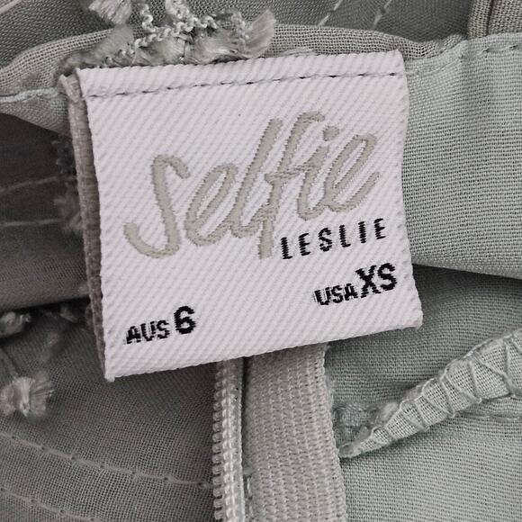 Green Mini V Neck Dress Size 6 - Picture 3 of 5